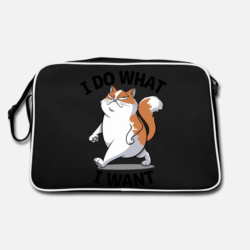 Selbstbewusste Katze: Ich mache, was ich will Retro Tasche