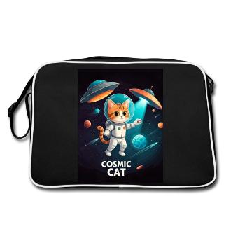 Chat cosmique – Chat astronaute de l’espace - Sac Retro - noir/blanc - Dos