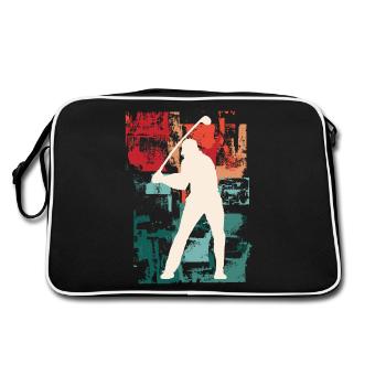 Golf Golfing Golfers Sports Hobby Club Vintage - Retro Bag - black/white - Back