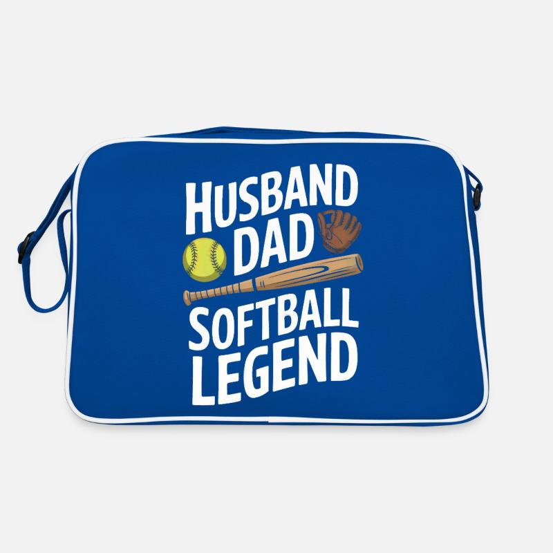 Softball Dad Baseball Fathers Day Funny Softball Retro Bag