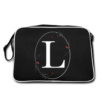 Letter L - Retro Bag - black/white - Back