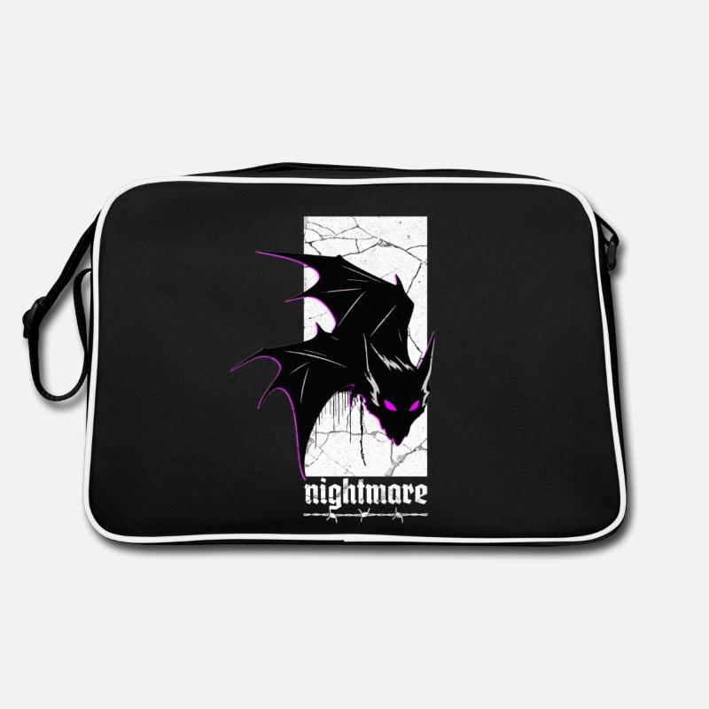Nightmare Bat – Gothic Horror Vampir Kreatur Kunst Retro Tasche