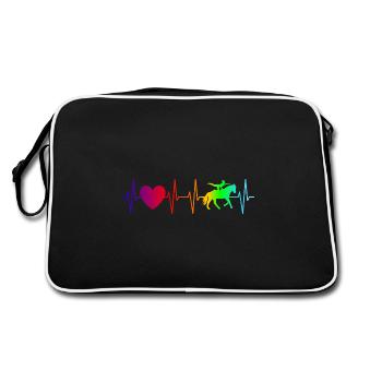 Volti coeur colorée idée cadeau Volti - Sac Retro - noir/blanc - Dos