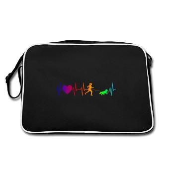 Heartbeat Cross Country Runner - Canicross - Dog - Retro Bag - black/white - Back