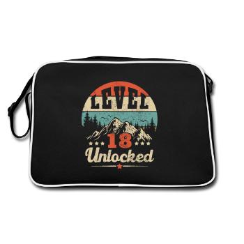 Level 18 Unlocked - Gamer - Birthday - Gift - Retro Bag - black/white - Back