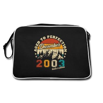Décembre 2003 Vintage Retro Cadeau D’anniversaire - Sac Retro - noir/blanc - Dos