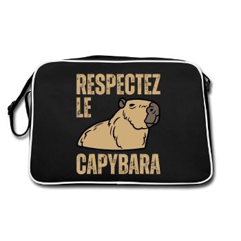 Respectez Le Capybara Ok I Pull Up Capibara Animal - Sac Retro - noir/blanc - Dos
