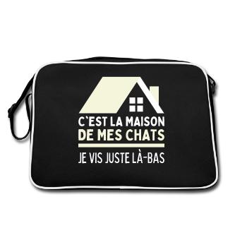 La Maison De Mes Chats J'habite Chez Mes Chats - Sac Retro - noir/blanc - Dos