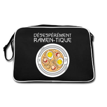 Ramen Bol Japonais Cuisine Corée Nouille Japonaise - Sac Retro - noir/blanc - Dos