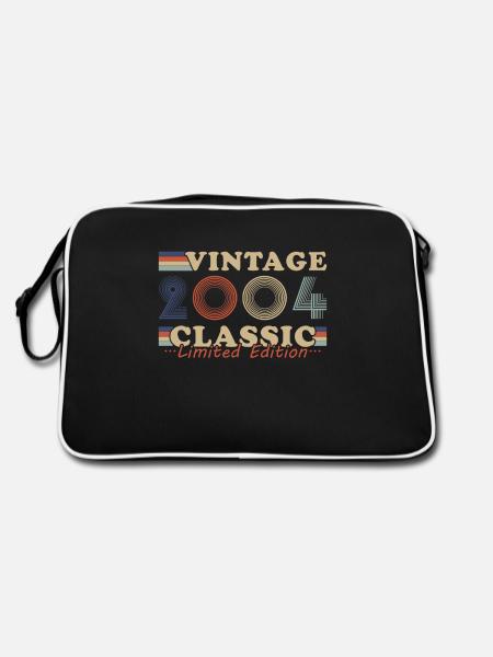 2004 Vintage Retro Geburtstagsgeschenk - Retro Tasche - Schwarz/Weiß - Hinten