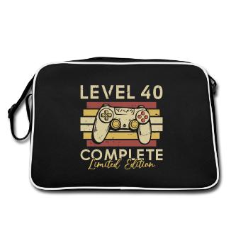 Level 40 Complete - Retro Bag - black/white - Back