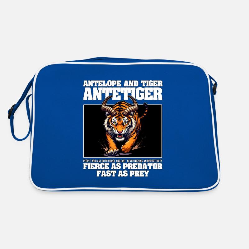 FÉROCE COMME PRÉDATEUR, RAPIDE COMME UNE PROIE - ANTILOPE ET TIGRE Sac Retro
