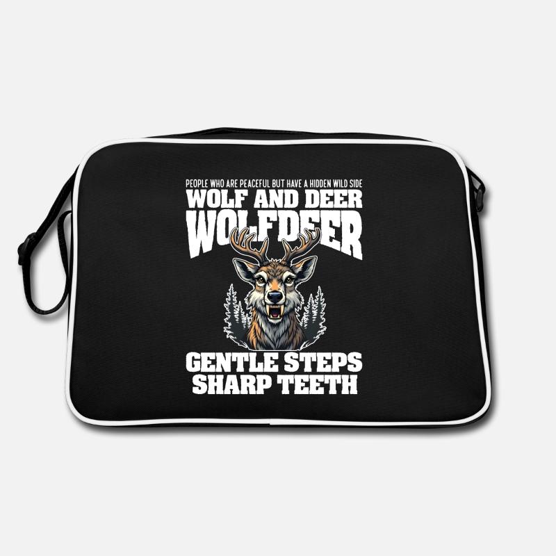 GENTLE STEPS SHARP TEETH - WOLF AND DEER Retro Bag