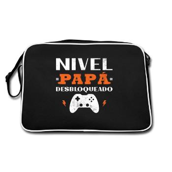 Niveau papa débloqué Futurs parents - Sac Retro - noir/blanc - Dos