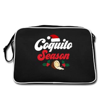 Coquito Season Rum Drink Noix de portoricaine - Sac Retro - noir/blanc - Dos