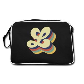 Lettre l rétro - Sac Retro - noir/blanc - Dos
