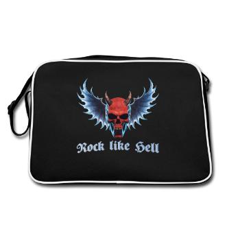 Wing Devil 2024 02 - Retro Tasche - Schwarz/Weiß - Hinten