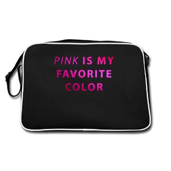 Le rose est ma couleur préférée - Sac Retro - noir/blanc - Dos