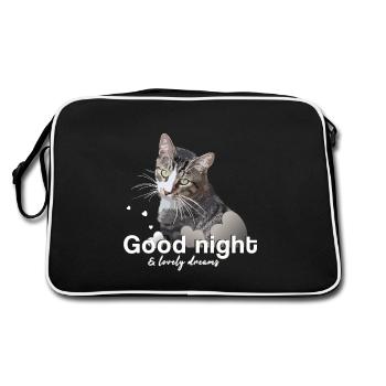 Chemise de sommeil bonne nuit bonne nuit - Sac Retro - noir/blanc - Dos