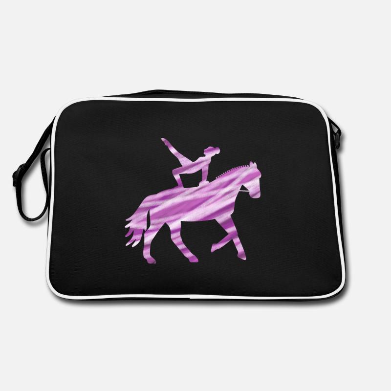 Cheval sautant sur cheval rose - cadeau de saut Sac Retro