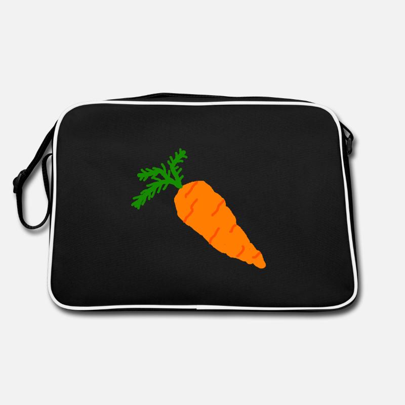Karotte - Retro Tasche - Schwarz/Weiß