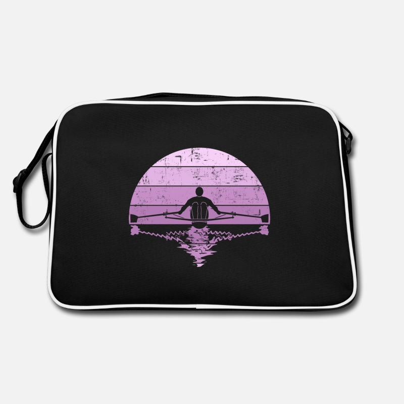 Rudern - Retro Tasche - Schwarz/Weiß