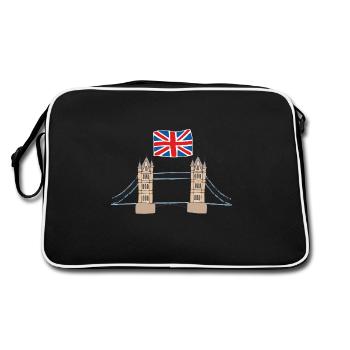 England London Great Britain Tower Bridge Big Ben - Retro Bag - black/white - Back