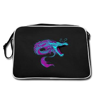 Dragon chinois fantaisie - Sac Retro - noir/blanc - Dos