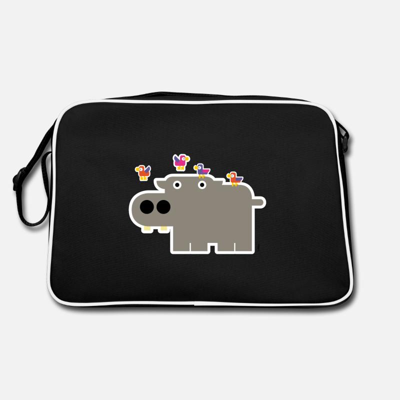 Nilpferd Retro Tasche