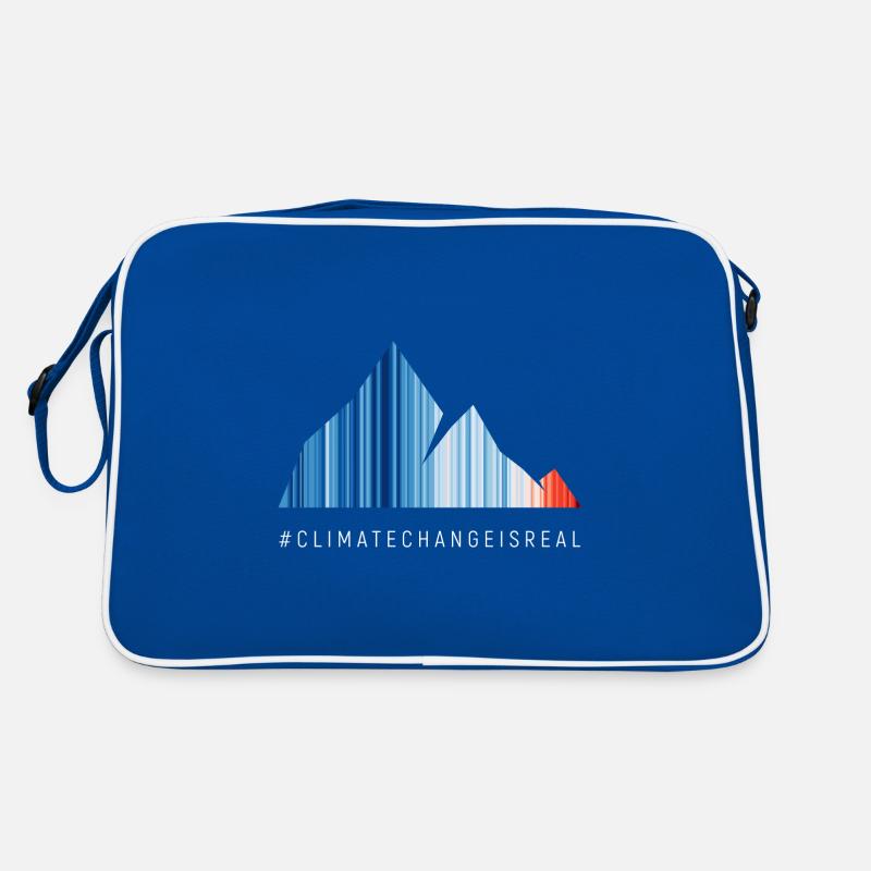 Global warming stripes Retro Tasche