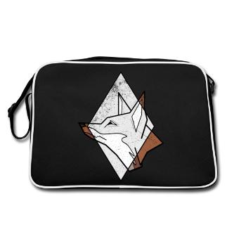 Renard géométrique - Sac Retro - noir/blanc - Dos