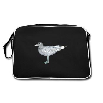 moewe - Retro Tasche - Schwarz/Weiß - Hinten
