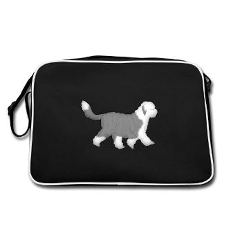 Bobtail 2 - Retro Tasche - Schwarz/Weiß - Hinten