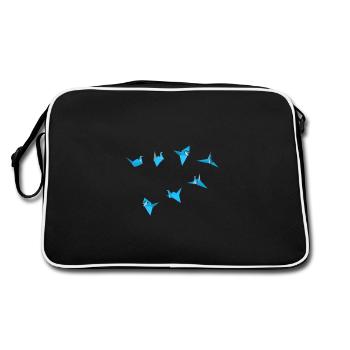 Origami bird - Sac Retro - noir/blanc - Dos
