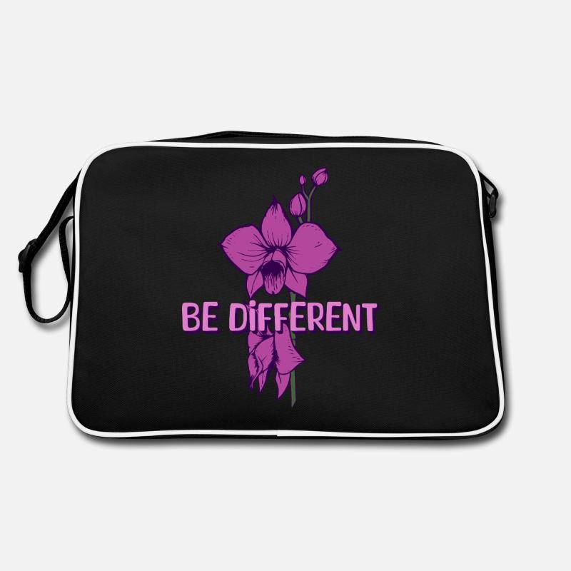 BE DIFFERENT - Orchid Flower Love Positivity Retro Bag