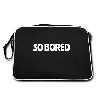 So Bored - Retro Bag - black/white - Back