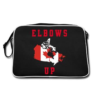 Elbows up - Retro Bag - black/white - Back