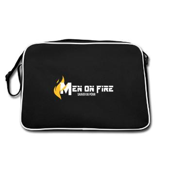 pompier men on fire white - Sac Retro - noir/blanc - Dos