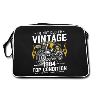 1984 Vintage Anniversaire Vintage Moto - Sac Retro - noir/blanc - Dos
