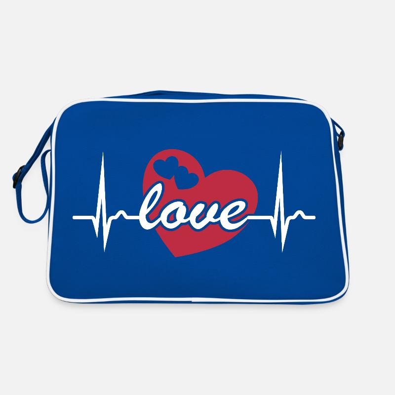 Courbe ECG - Courbe du cœur - Saint-Valentin - Amour Sac Retro