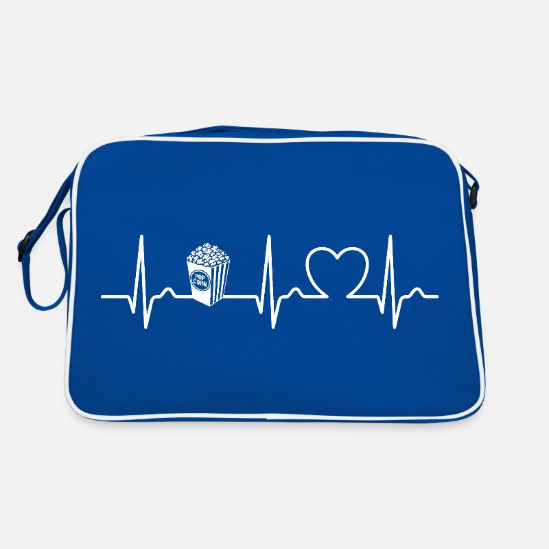 Courbe ECG Popcorn - Courbe cardiaque - Pouls - Alimentation Sac Retro