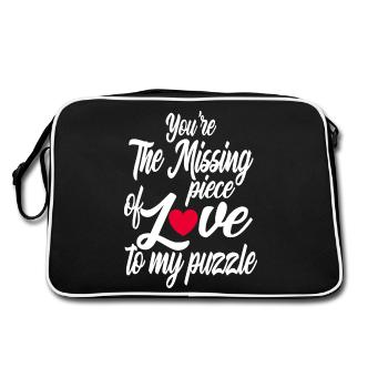 Valentine's Day 2024 Funny Quotes Lovers Day Gift - Sac Retro - noir/blanc - Dos