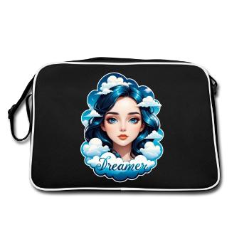 rêver - rêveur - rêveuse - rêve - rêverie - Sac Retro - noir/blanc - Dos