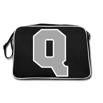 Lettre q sport - Sac Retro - noir/blanc - Dos