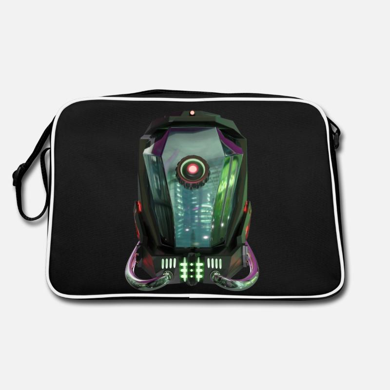 Futuristischer Roboterhelm Retro Tasche