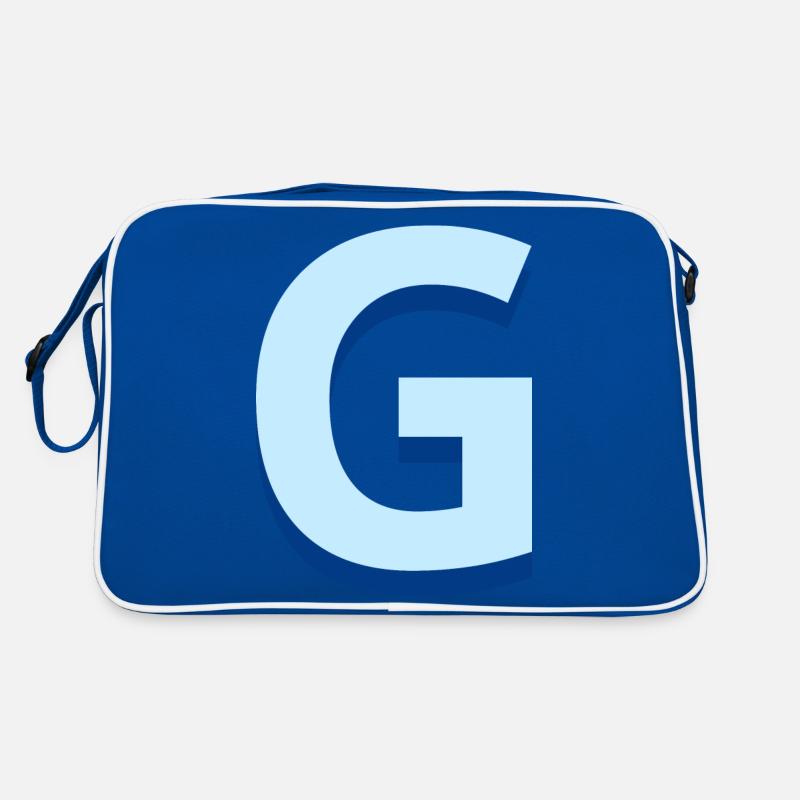 Lettre g bleu pop et moderne Sac Retro