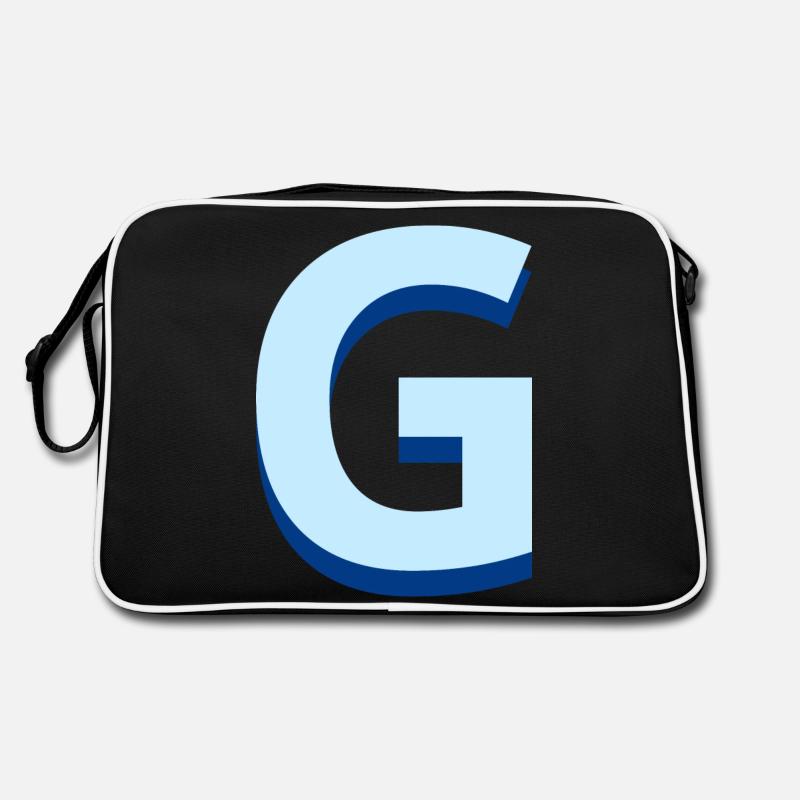 Lettre g bleu pop et moderne Sac Retro