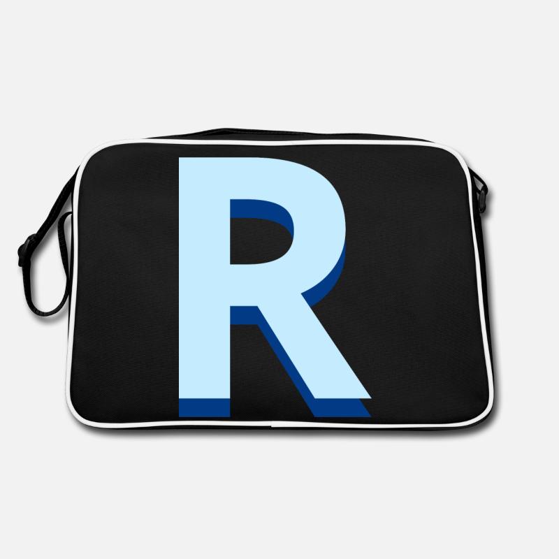 Lettre r bleu pop et moderne Sac Retro