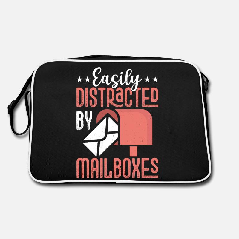 Easily Distracted By Mailboxes Mail Postal Worker Retro Tasche