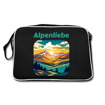 Alpenliebe I - Retro Tasche - Schwarz/Weiß - Hinten